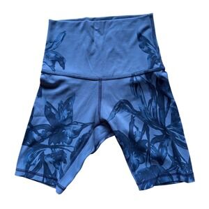 Lululemon Align High-Rise Short 8" Infused Floral‎ Blue Nile Multi Size 0 Yoga